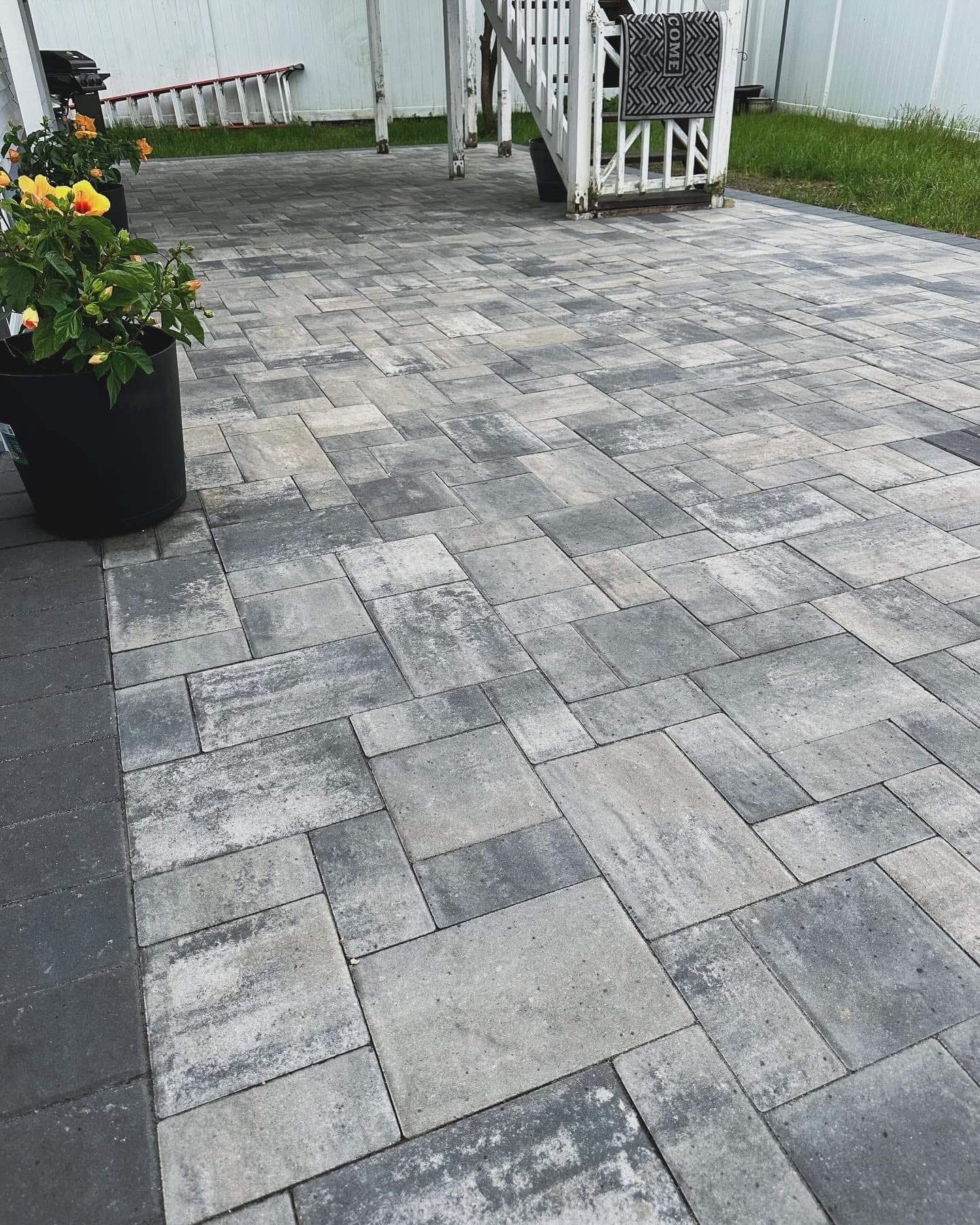Paver patio installation in Huntington, Long Island, NY