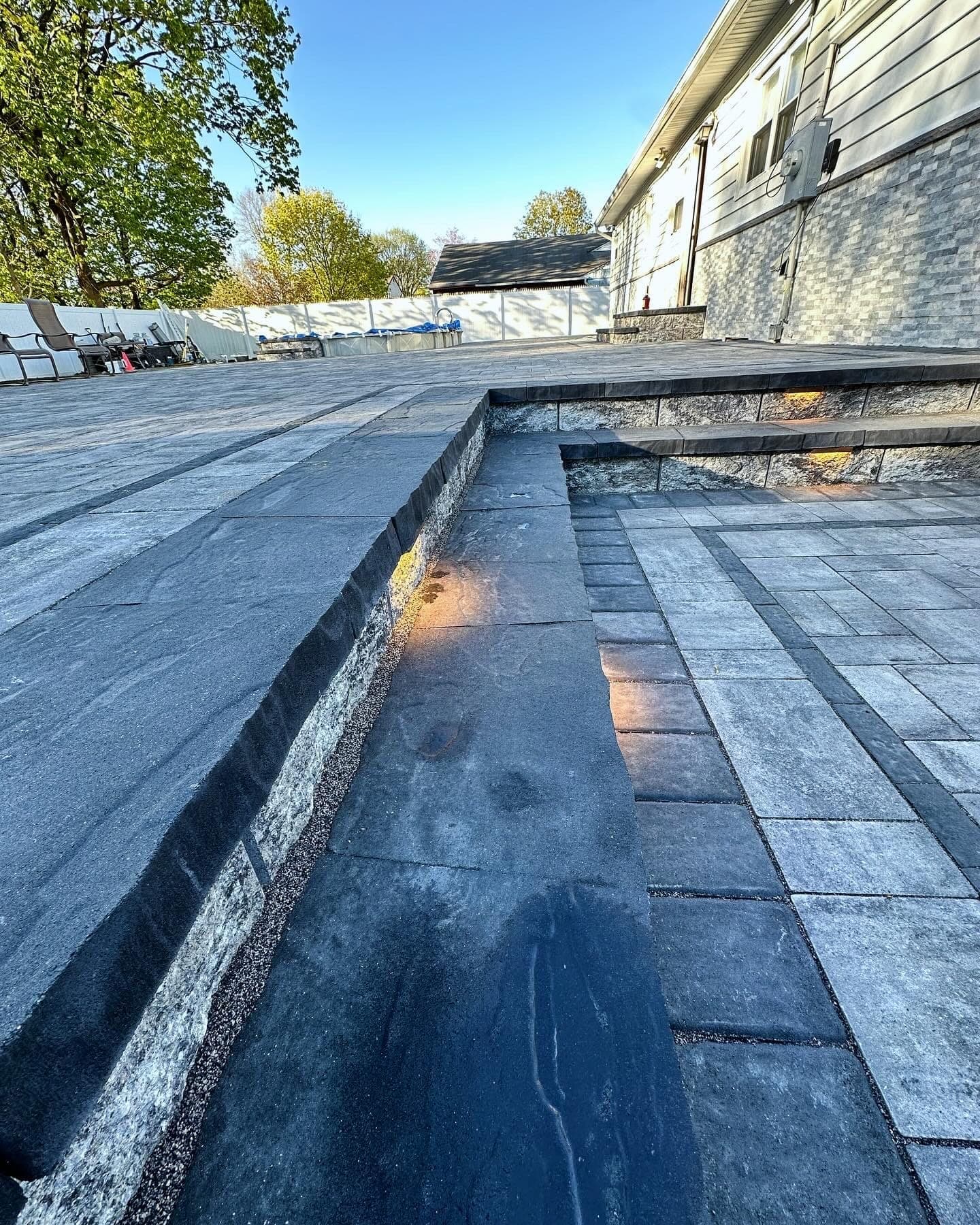 Paver patio installation in Smithtown, Long Island, NY