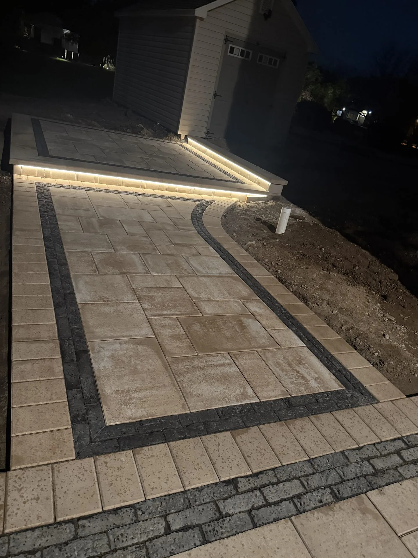 Backyard pavers in Babylon, Long Island