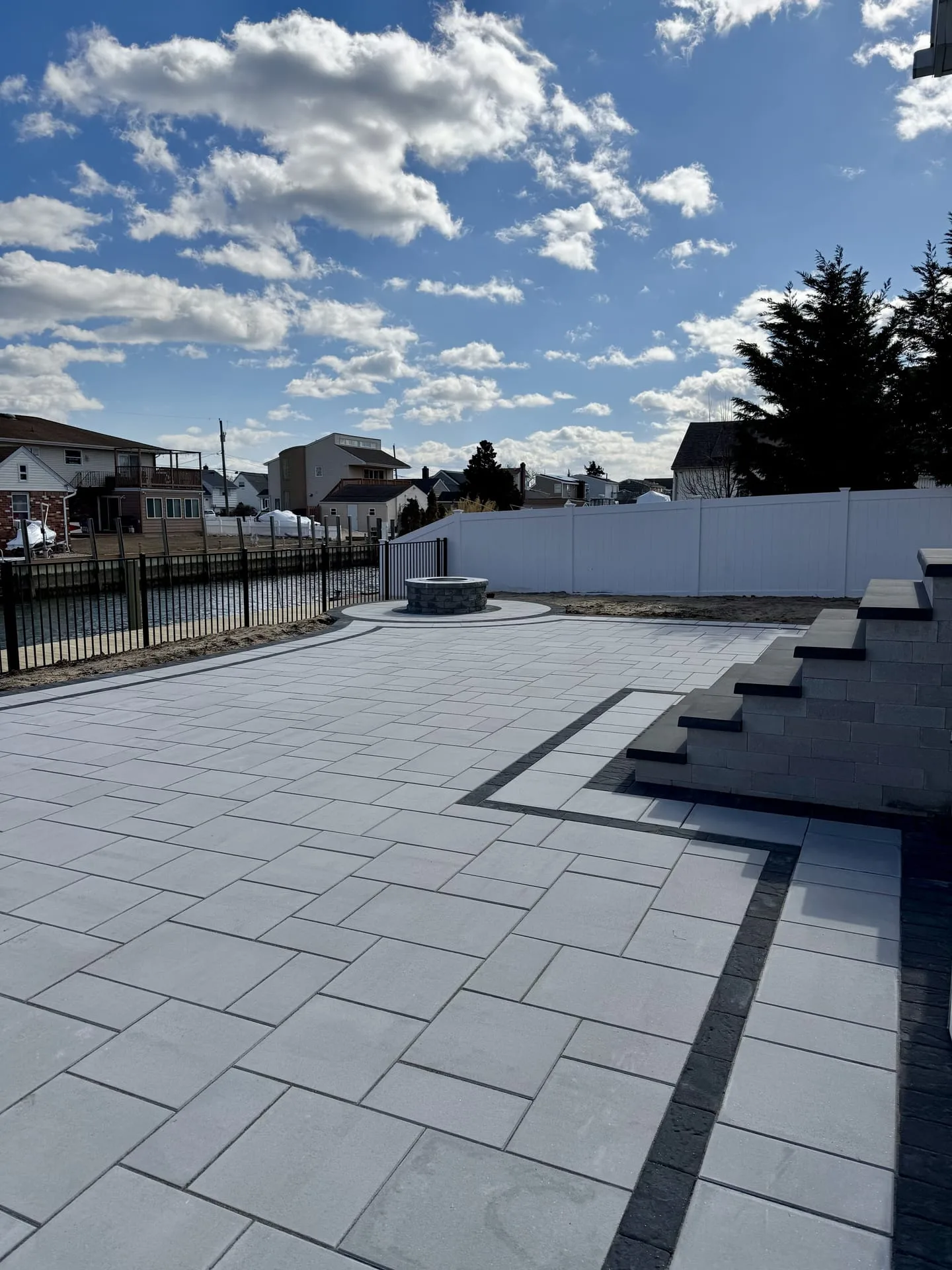 Backyard pavers in Garden City, Long Island