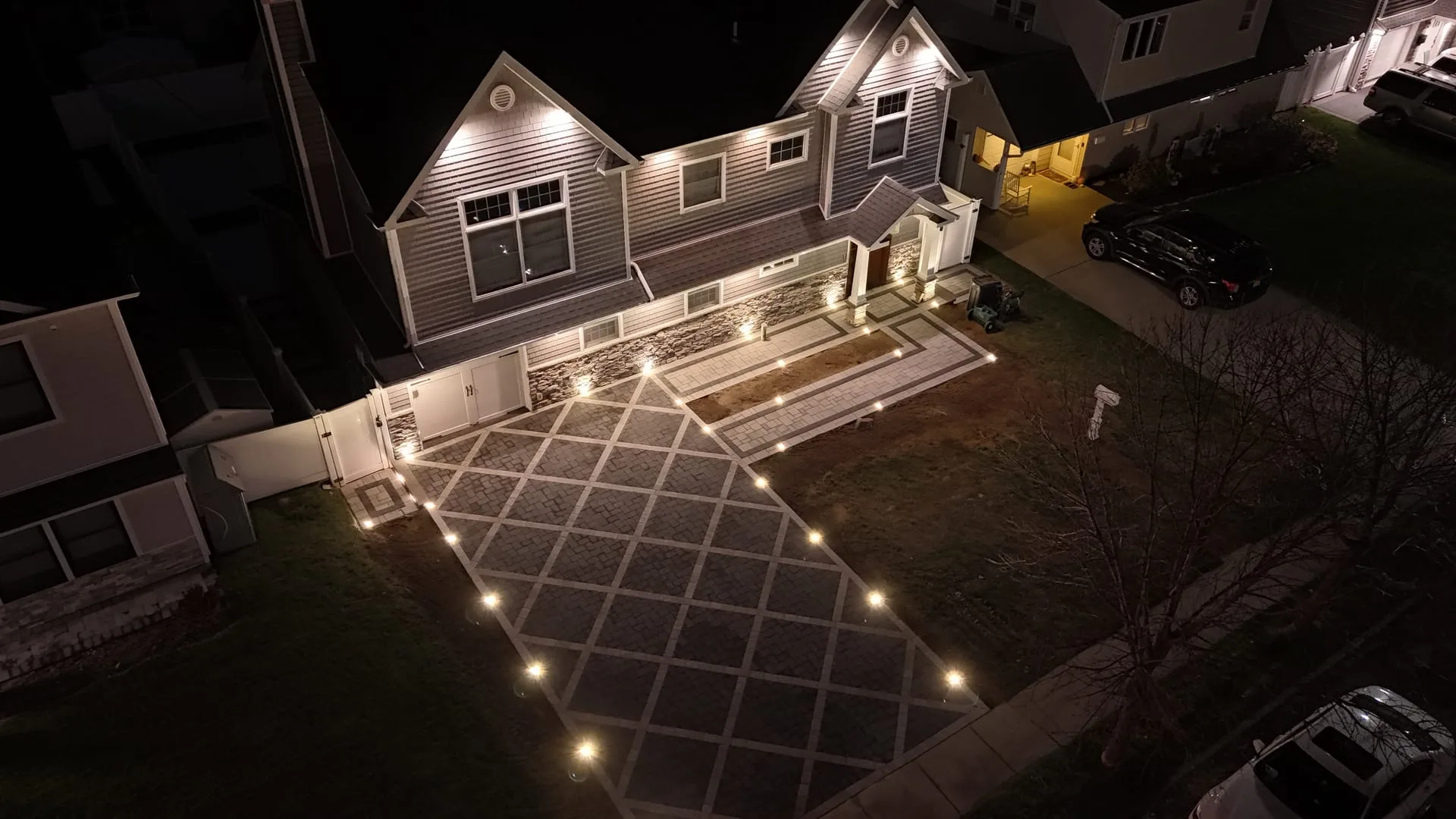 Paver driveway project in Huntington, Long Island