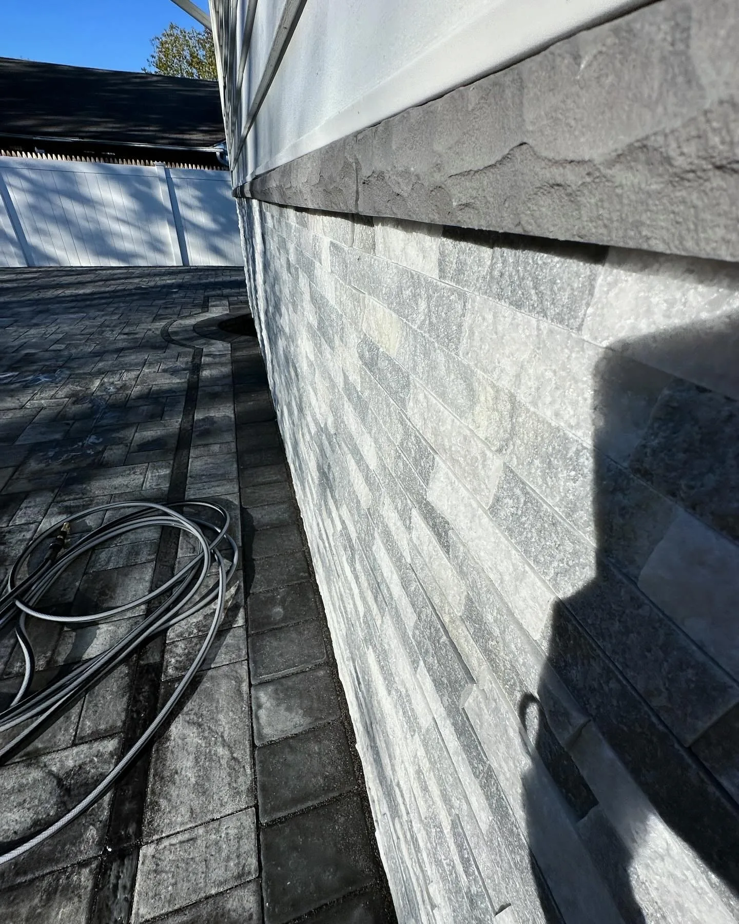 Retaining wall in Levittown, Long Island