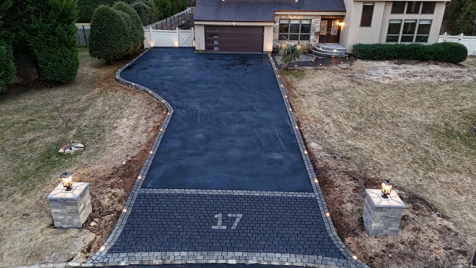 Driveway apron on Long Island