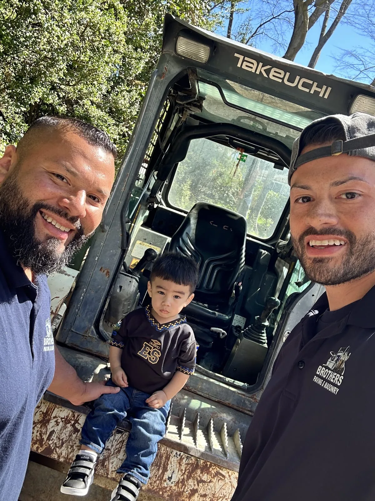 The brothers, owners of Brothers Paving and Masonry